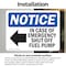 Signmission In Case Of Emergency Shut Off Sign With Symbol, 10 in W x Rectangle, Vinyl Decal OS-2PACK-NS-D-710-L-13662 - alternate 3